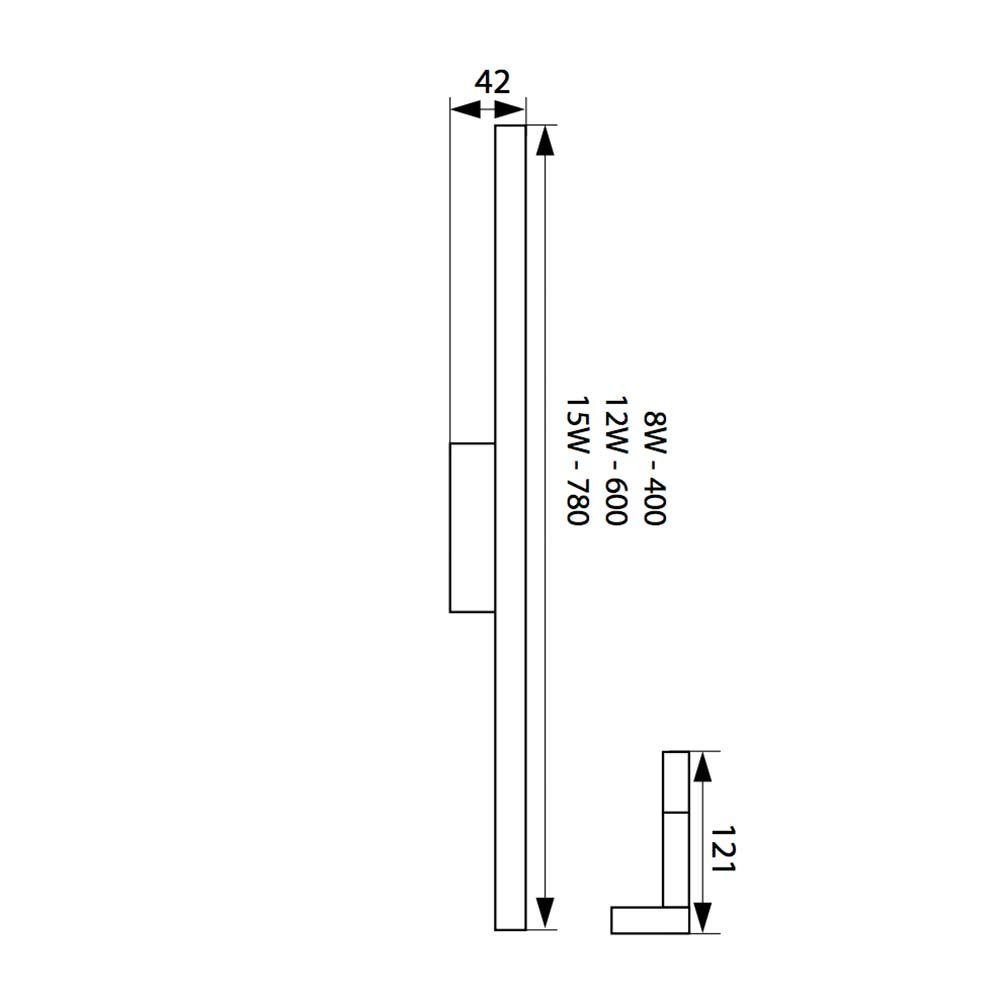 LED -peilivalo ASTO 40 cm IP44 450Lm 4000K