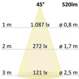 LED Spot Shine 10W Silber 2000-2800K Dimm-to-warm