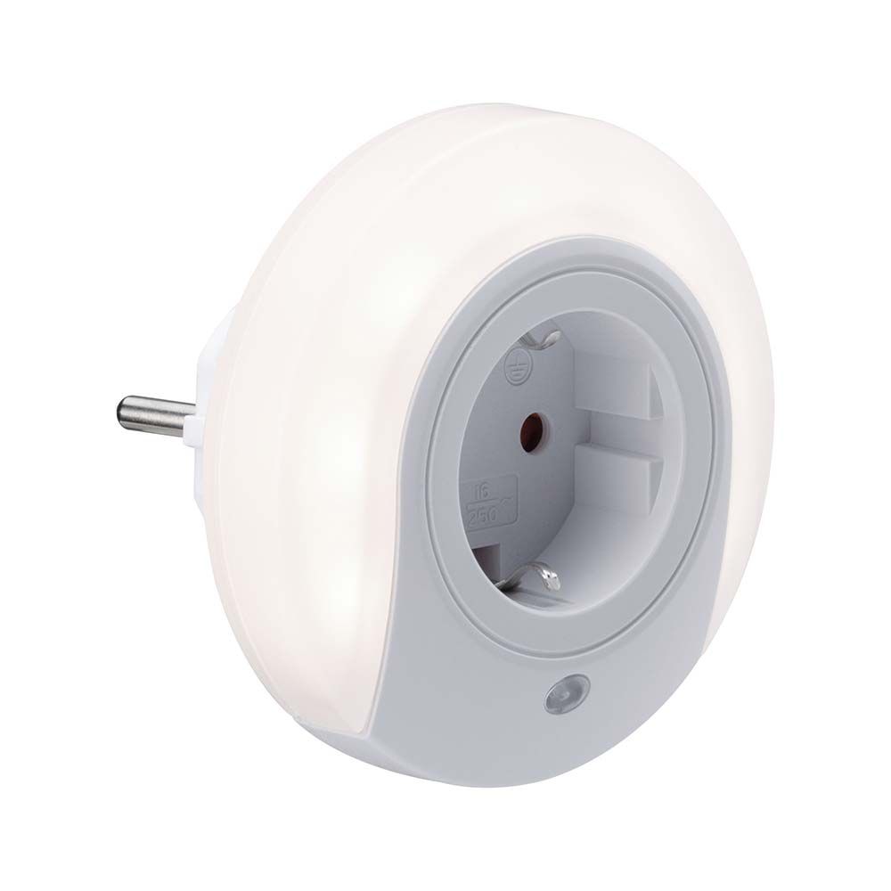 LED Steckerlicht Bilby rund mit Sensor 3000K Weiß