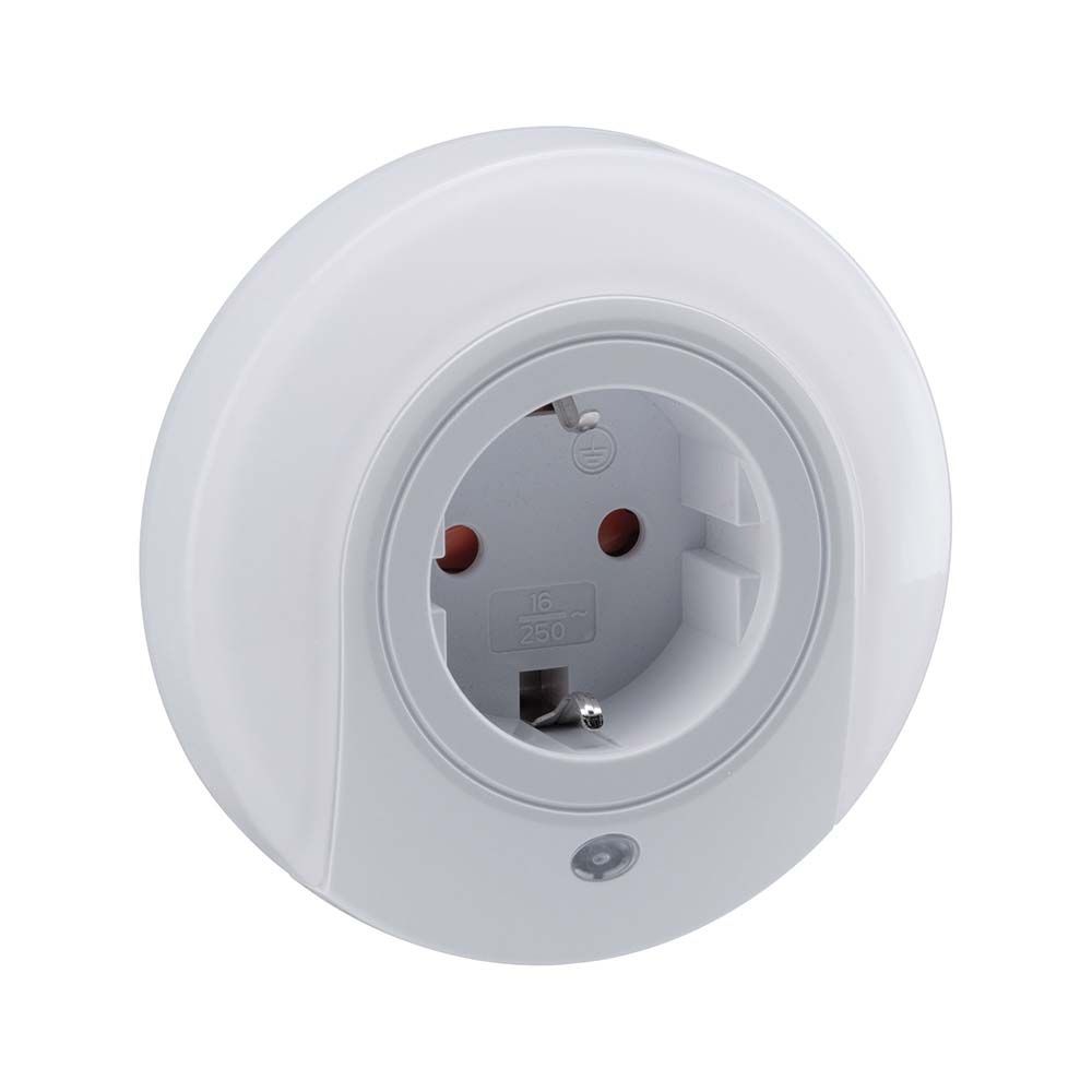 LED Steckerlicht Bilby rund mit Sensor 3000K Weiß
