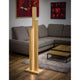 Moderne LED Stehlampe Manhattan mit Touch-Dimmer, 3500lm, Eiche-geölt im Wohnbereich.