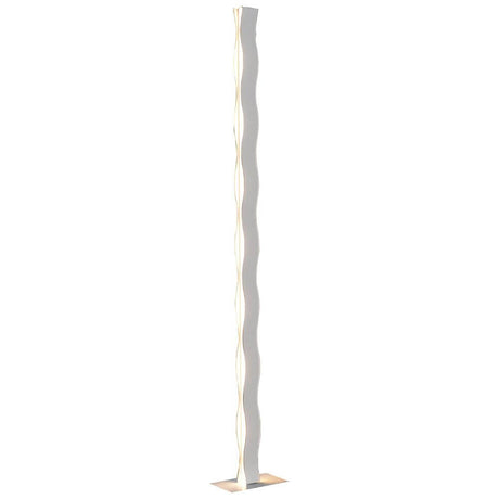 LED Wave dimmable white floor lamp with soft waves and warm white lighting.
