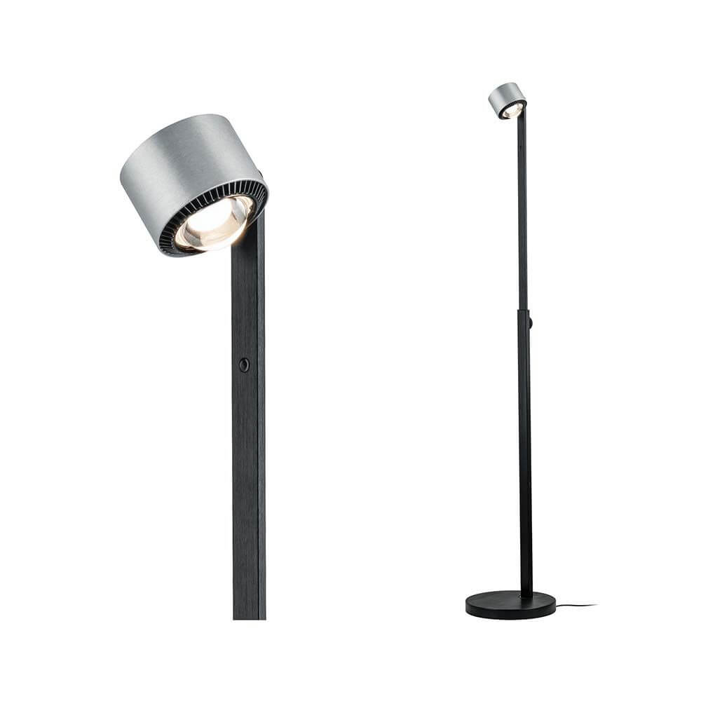 LED Stehleuchte Aldan 15,5W Dimmbar mit schwenkbarem Spotkopf und höhenverstellbarem Design.