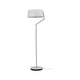 LED Stehleuchte Belaja 22W Weiß/Chrom-Matt mit Fußdimmer und Schalter, elegante Lichtquelle für jeden Raum.