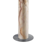 LED Stehleuchte Columna aus Stein Weißperle