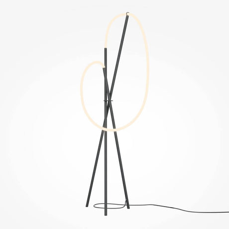 LED Lampadaire Crochet 3000K au design moderne avec une esthétique minimaliste et un câble flexible LED.