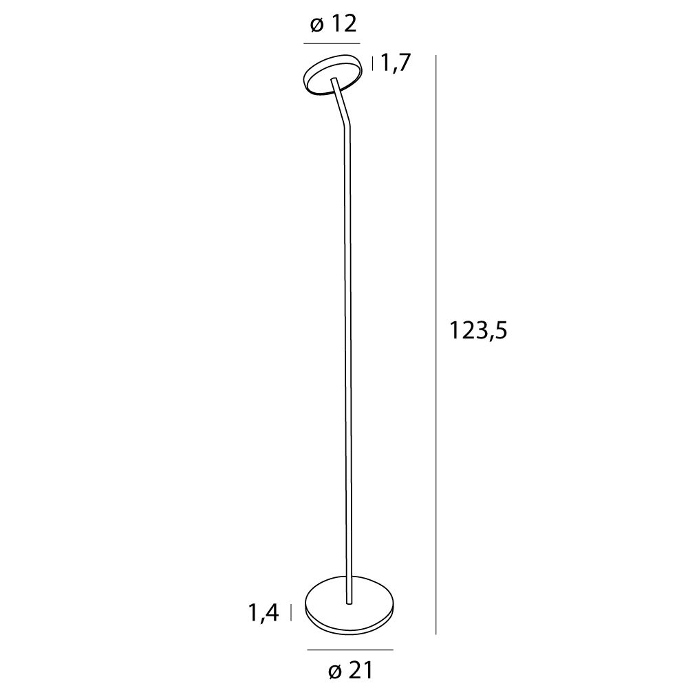 LED -vloerlamp Ibiza 123cm met roterende kop