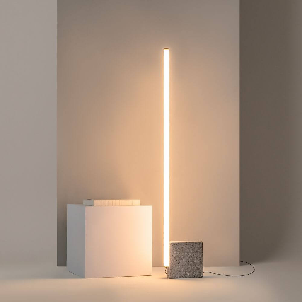 LED Stehleuchte Solid Grau 3000K