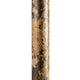 Detailansicht der Oberfläche der LED Stehleuchte Stein Columna 160cm Goldader mit goldener und schwarzer Marmorierung.
