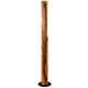 LED Stehleuchte Stein Columna 160cm Nussbaum aus Holzfurnier für elegantes Zuhause.