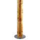 LED Stehleuchte Stein Columna 160cm Pappel aus Holzfurnier mit eleganter Basis