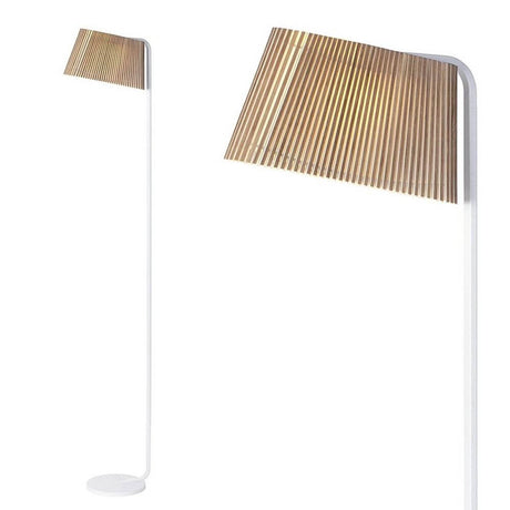 LED Owalo 7010 floor lamps made of wood, 168 cm, elegant wooden lamp with harmonious lighting design.