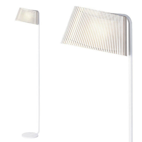 LED Owalo 7010 floor lamps made of wood, 168 cm, in modern design with a wooden shade.
