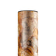 LED Stein-Stehlampe Columna mit einzigartigem Steinfurnier in Brauntönen, ideal für elegantes Ambiente.