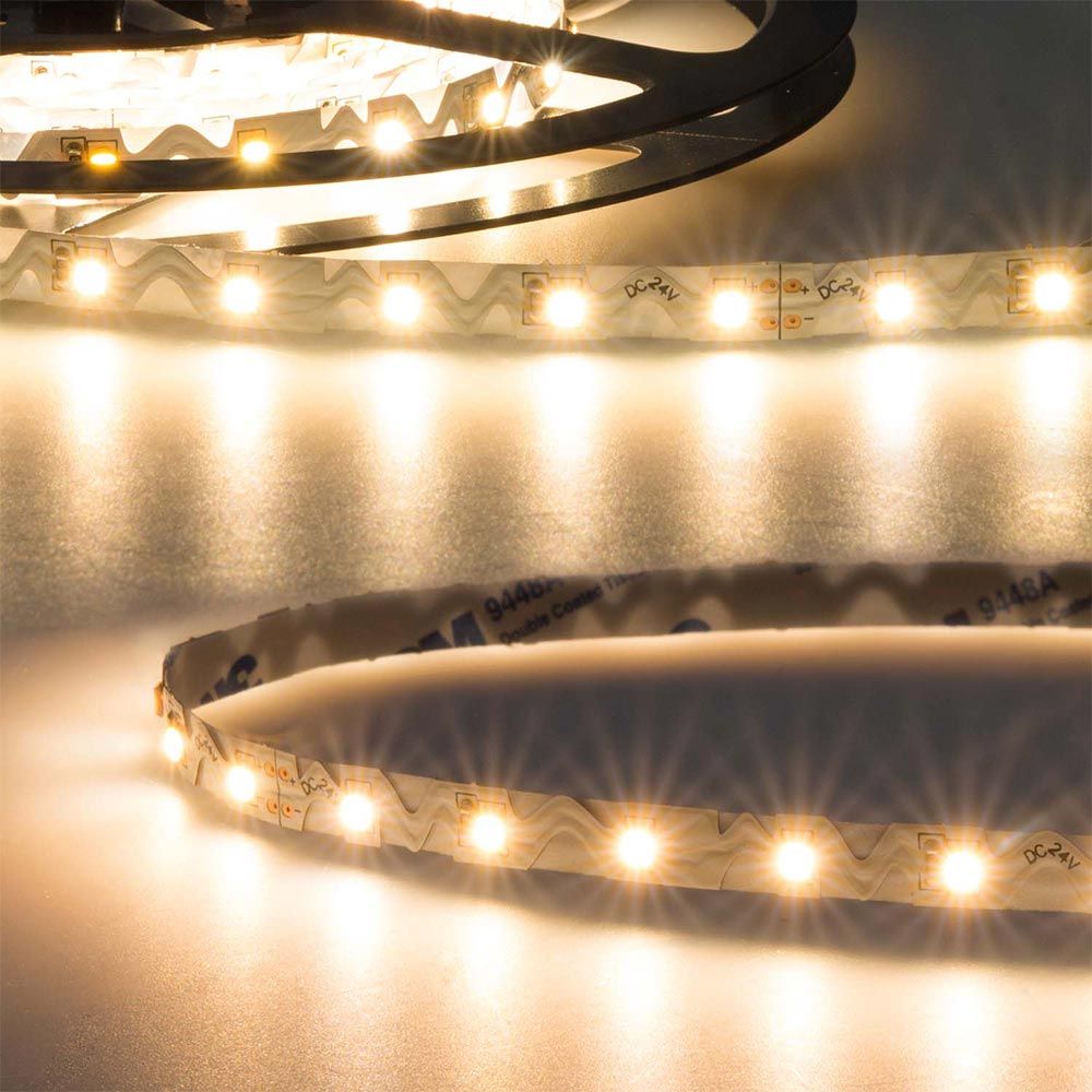 LED strip 5m flexible for corners and curves 24V 950lm/m warm white