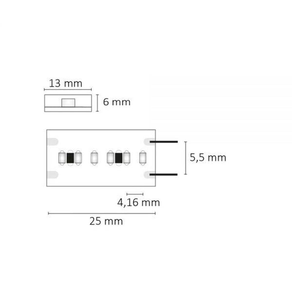 LED Strip Aqua 5m opal 10W 24V IP67 Warmweiß, flaches 13x6 mm Lichtband mit 5,5 mm Bauhöhe
