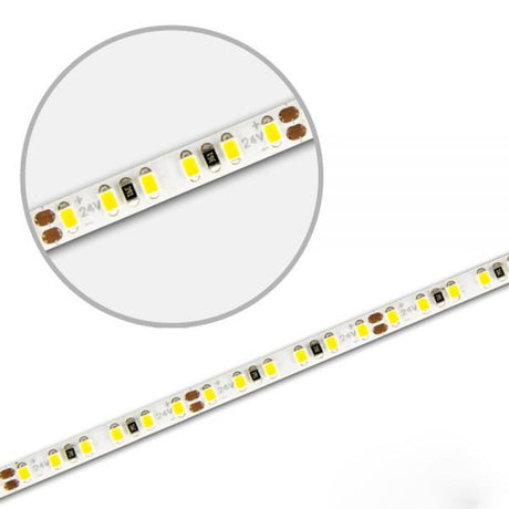 LED Strip Micro Linear 5m 4600lm 24V Neutralweiß - Detailaufnahme des LED-Streifens mit einzelnen Chips