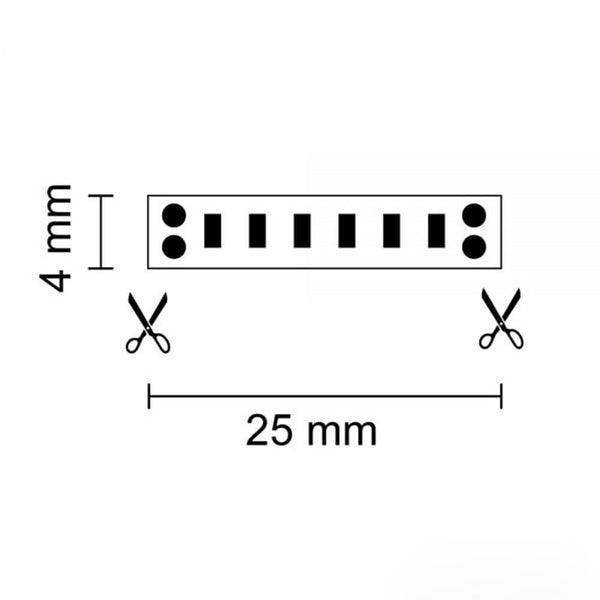 LED Strip Micro Linear 5m 4600lm 24V Neutralweiß Schnittmarken 25mm zum Kürzen des Streifens