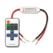 LED Strip Mini Funk Dimmer mit FB und Fernbedienung, Steuerung für LED Beleuchtung, 12A Peak-Leistung.