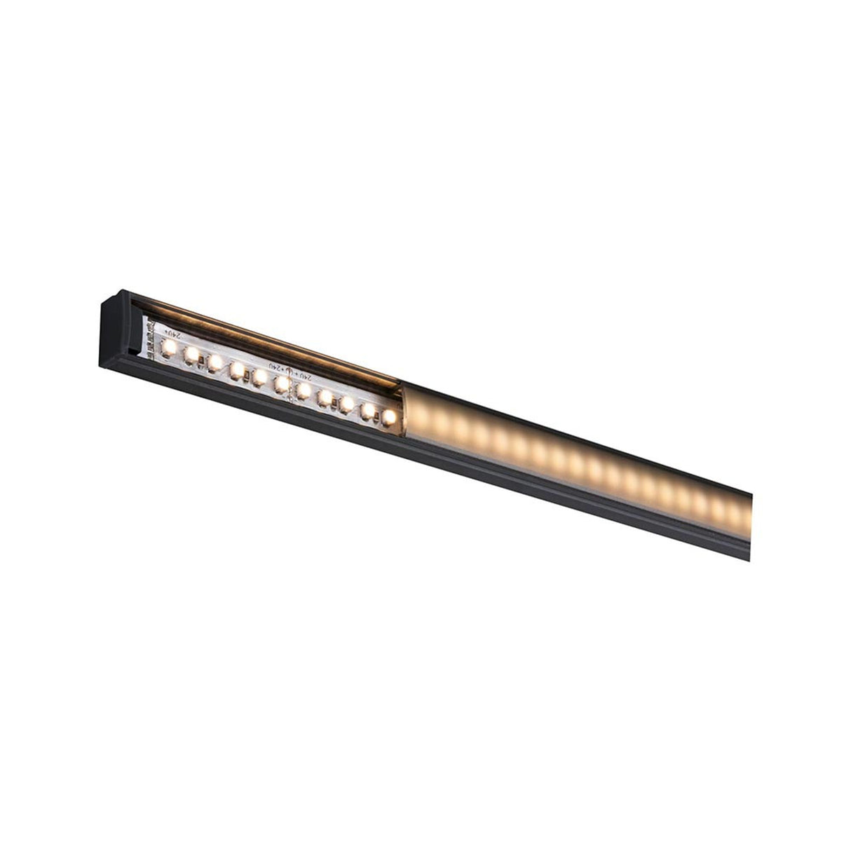 LED Strip Profil Base Schwarzer Diffusor 1m Schwarz
