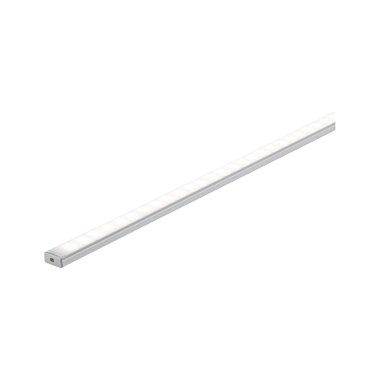 LED Strip Profil Base 1m Weißer Diffusor Alu, Satin
