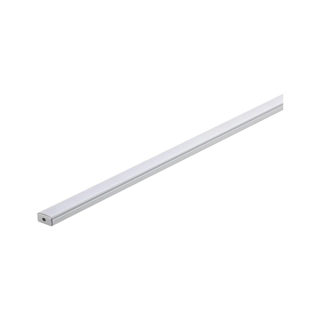 LED Strip Profil Base Weißer Diffusor 2m Alu-Eloxiert Satin