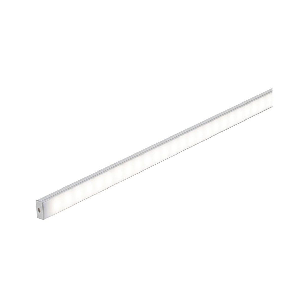 LED Strip Profil Base Weißer Diffusor 2m Alu-Eloxiert Satin