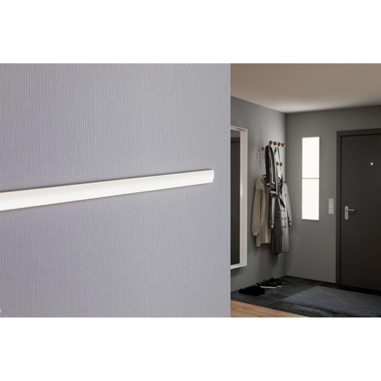 LED Strip Profil Base Weißer Diffusor 2m Alu-Eloxiert Satin