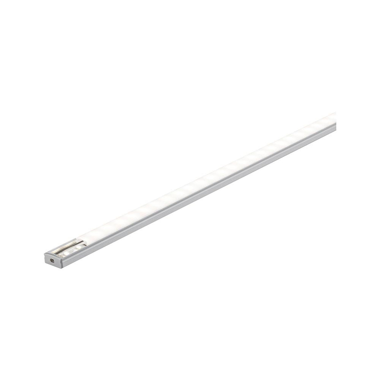 LED Strip Profil Base Weißer Diffusor 2m Alu-Eloxiert Satin