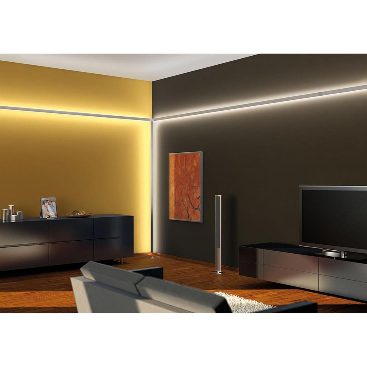 LED Strip Profil Duo 1m Alu-Eloxiert