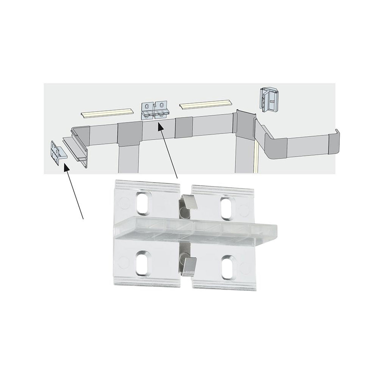 LED Strip Profil Duo 1m Alu-Eloxiert