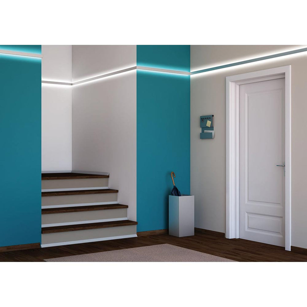LED Strip Profil Duo 1m Alu-Eloxiert