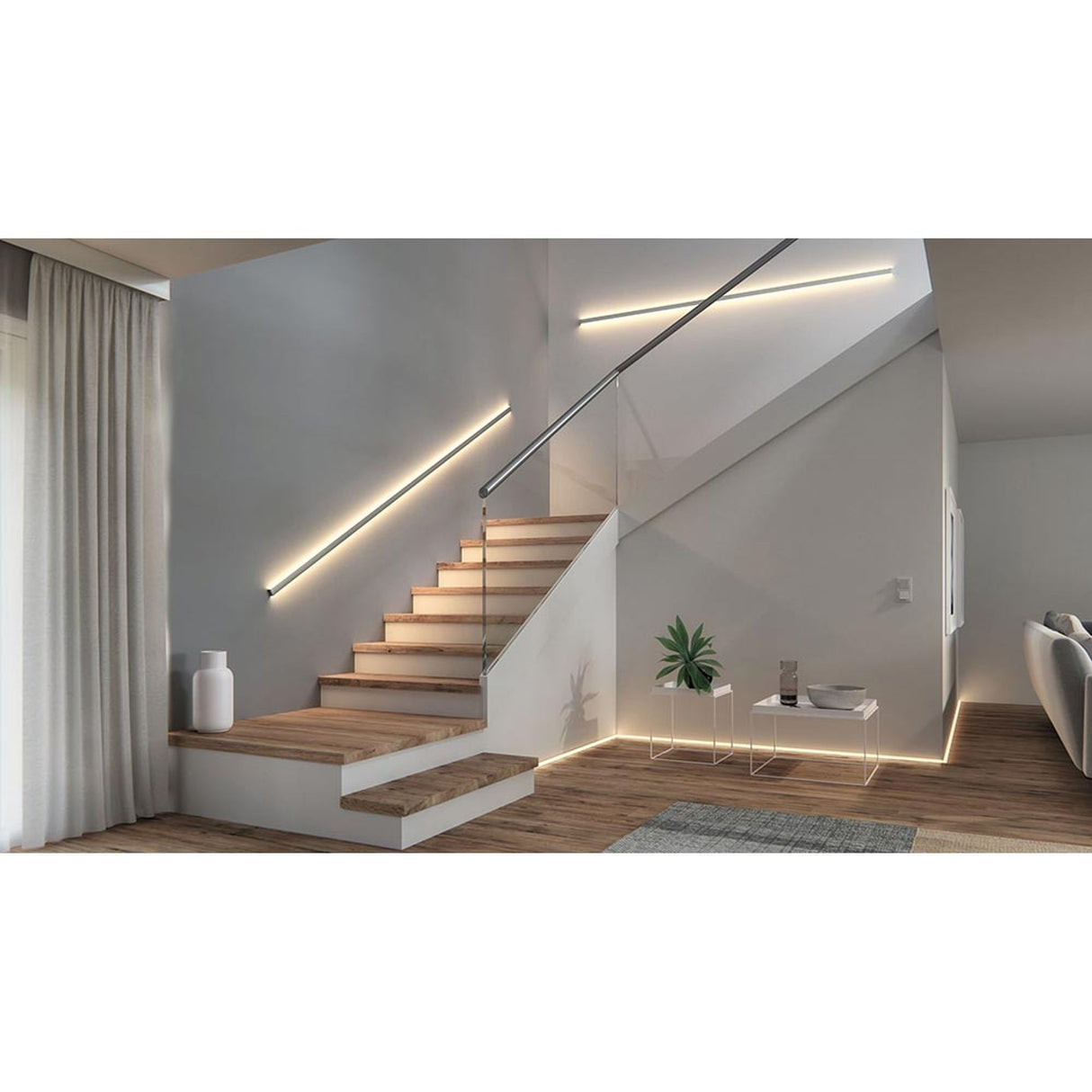 LED Strip Profil Duo 1m Alu-Eloxiert