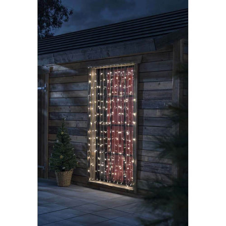 LED-systemutvidelse lysgardin med 208 varmhvite dioder, IP44, dekorativt ved vinduet med vakker belysning