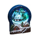 LED Dorf Glas mit Animation Weihnachtsliedern 9 bunte Dioden batteriebetrieben - Winterlandschaft mit Lichtern.