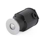 LED TARO 3000K IP67 terrace recessed spotlight in matt nickel, stylish design with a glossy rim.