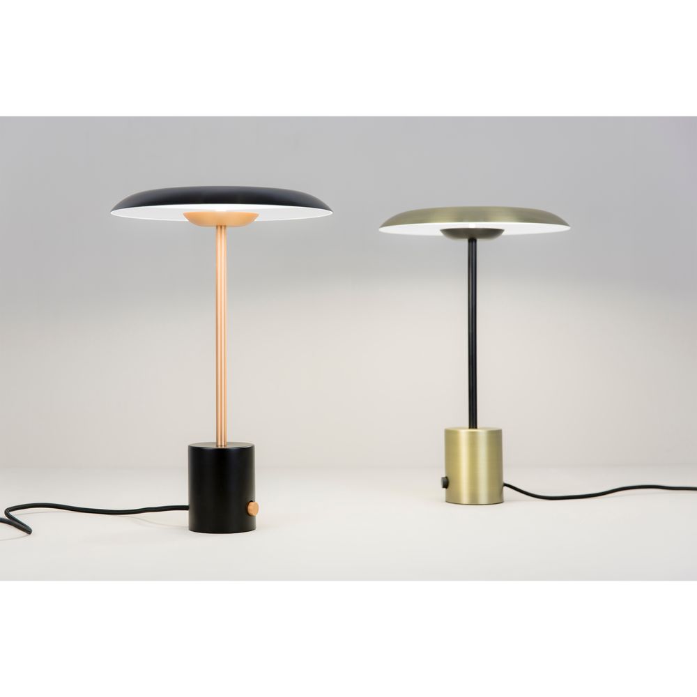Lampe de table à LED Hoshi noir, cuivre