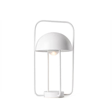 LED Tischlampe JELLYFISH 3W 2700K Weiß, moderne Akkuleuchte in Quallen-Design mit Tragegriff