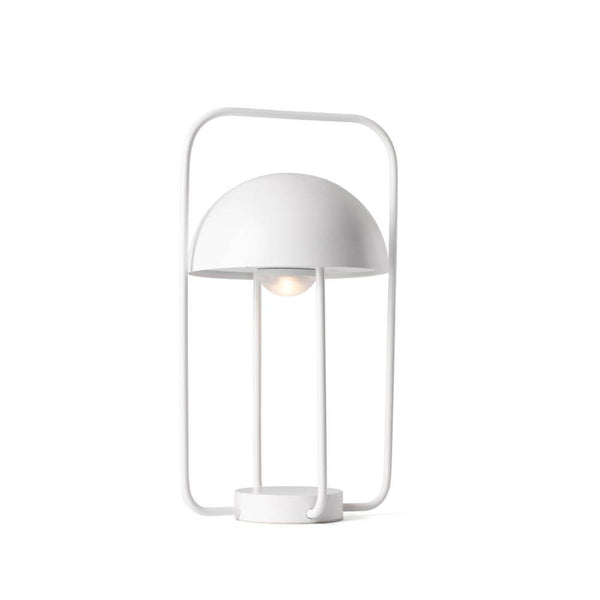 LED Tischlampe JELLYFISH 3W 2700K Weiß, moderne Akkuleuchte in Quallen-Design mit Tragegriff