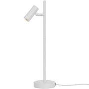 Moderne LED Tischlampe Omari mit minimalistischem Design und Dimmerfunktion in Weiß.