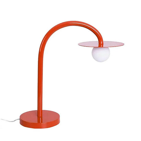 LED Tischleuchte Enigma 3000K – Moderne Tischleuchte in leuchtendem Rot mit elegantem Design.