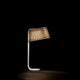 LED Tischleuchte Owalo 7020 aus Holz 50cm mit elegantem Lampenschirm im Design von Secto Design.