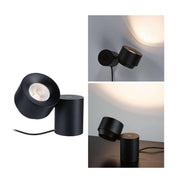 LED Wand- & Tischleuchte Puric Pane mit Touch-Dimmer Schwarz in schwarz, flexibel als Tisch- und Wandleuchte einsetzbar.