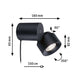 LED Wand- & Tischleuchte Puric Pane mit Touch-Dimmer Schwarz in Schwarz, Maß: 160 mm x 65 mm, flexibel drehbar