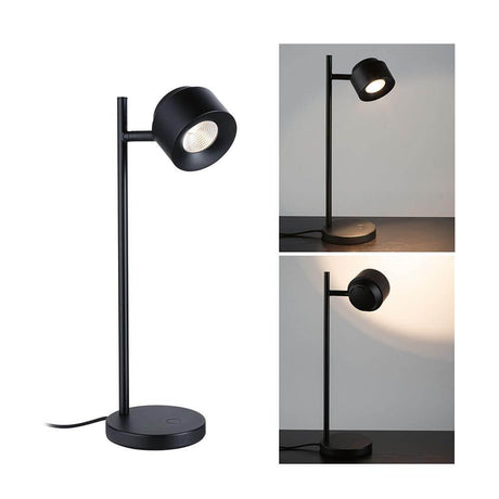 LED Tischleuchte Puric Pane Touch-Dimmer Schwarz im modernen Design mit flexibler Lichtstimmung.