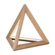 LED Tischleuchte Trigonon 2500lm Eiche-Geölt in Form eines dreidimensionalen Dreiecks aus Eiche.