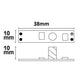 LED Touch Dimmer für Profile bis 10mm 12 - 24V technische Zeichnung mit Abmessungen.