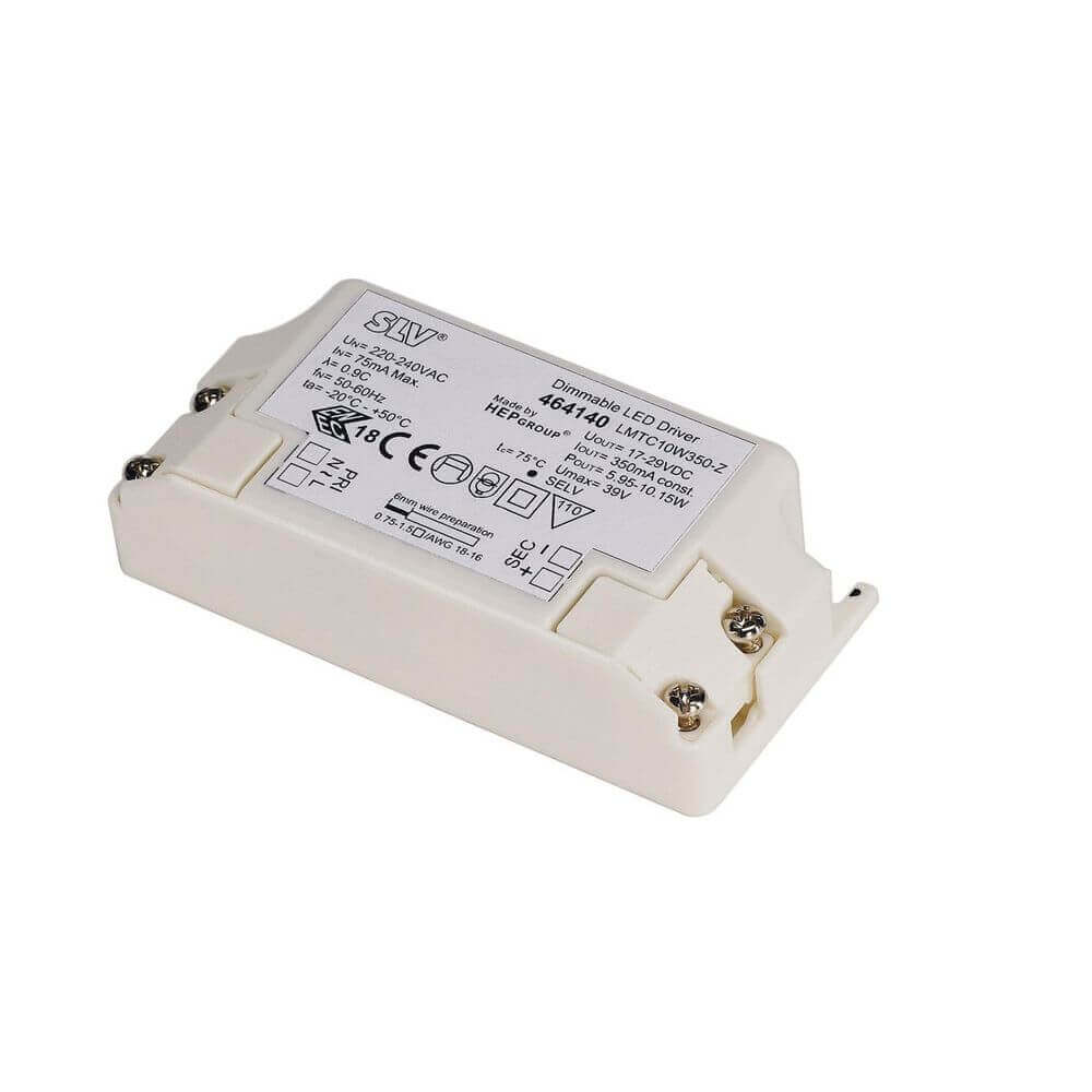 Pilote LED 10W 350mA, y compris le soulagement de la contrainte dimmable