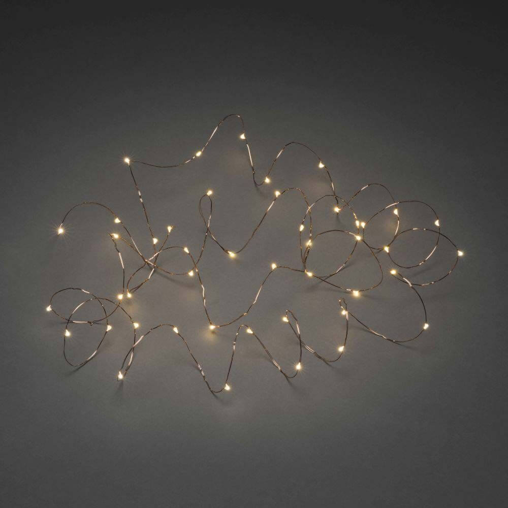 Buy LED drop light chain 50 amber -colored diodes online – skapetze®