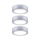 LED Unterschrankleuchte Pukk Chrom-Matt Set aus drei modernen Möbellichtern in Chrom-Matt-Finish